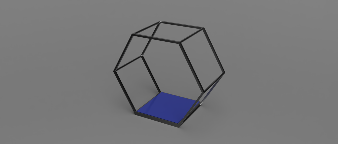 Miniatura 2 do modelo 3D Single Platform Hexagon Shelves