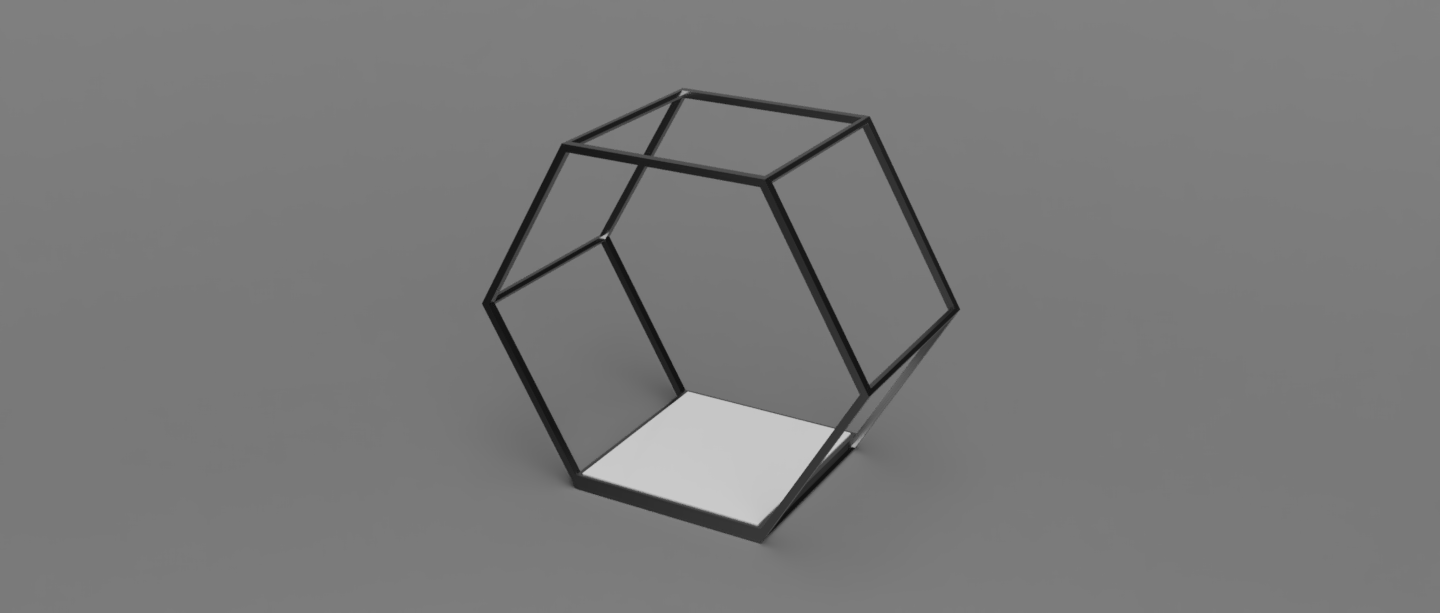 Miniatura 4 do modelo 3D Single Platform Hexagon Shelves