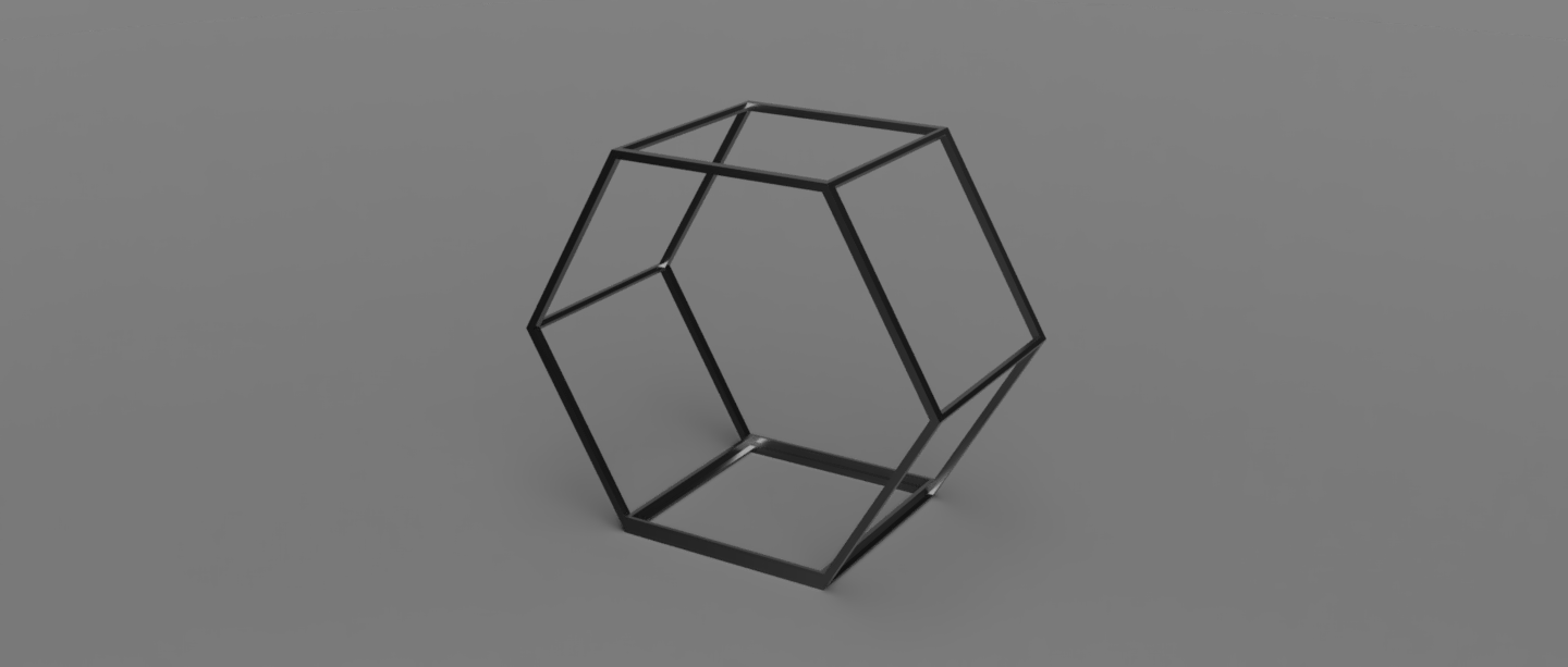 Miniatura 5 do modelo 3D Single Platform Hexagon Shelves