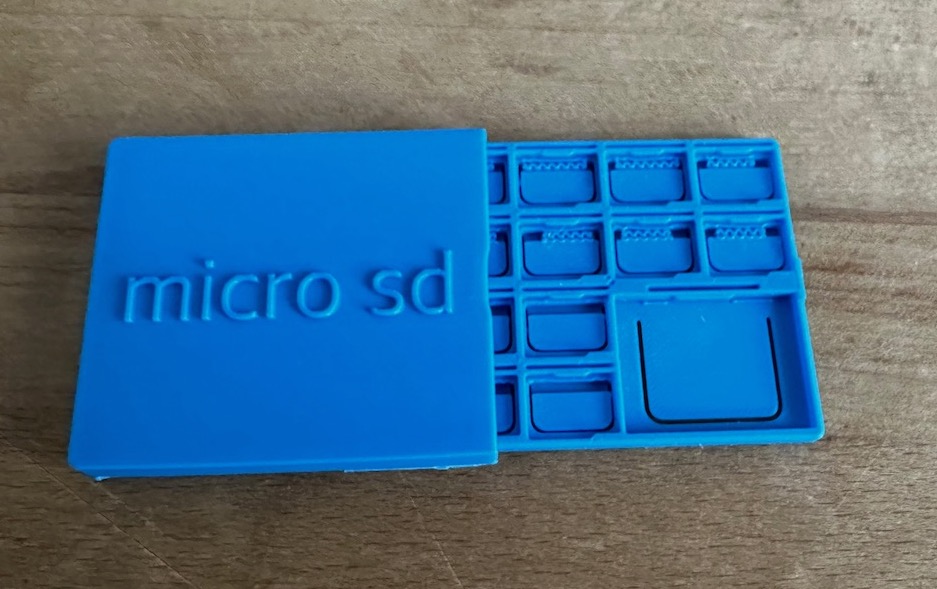 Micro SD card holder with text by Nikolay Download free STL model