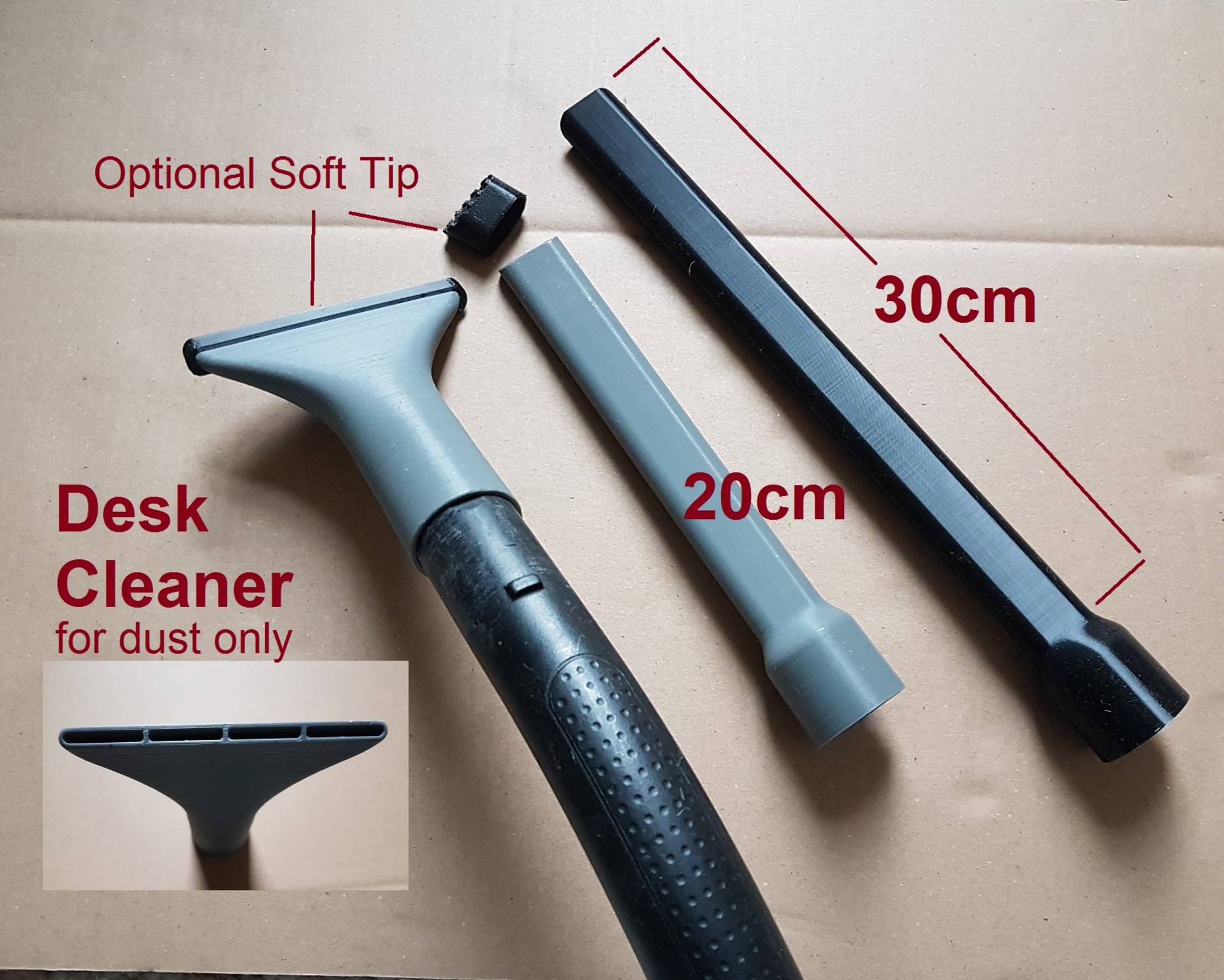 Vaccum Nozzles (Desk Cleaner and Long Nozzle) 3D model thumbnail
