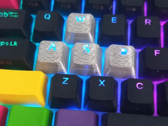 Cherry MX keycaps WASD
