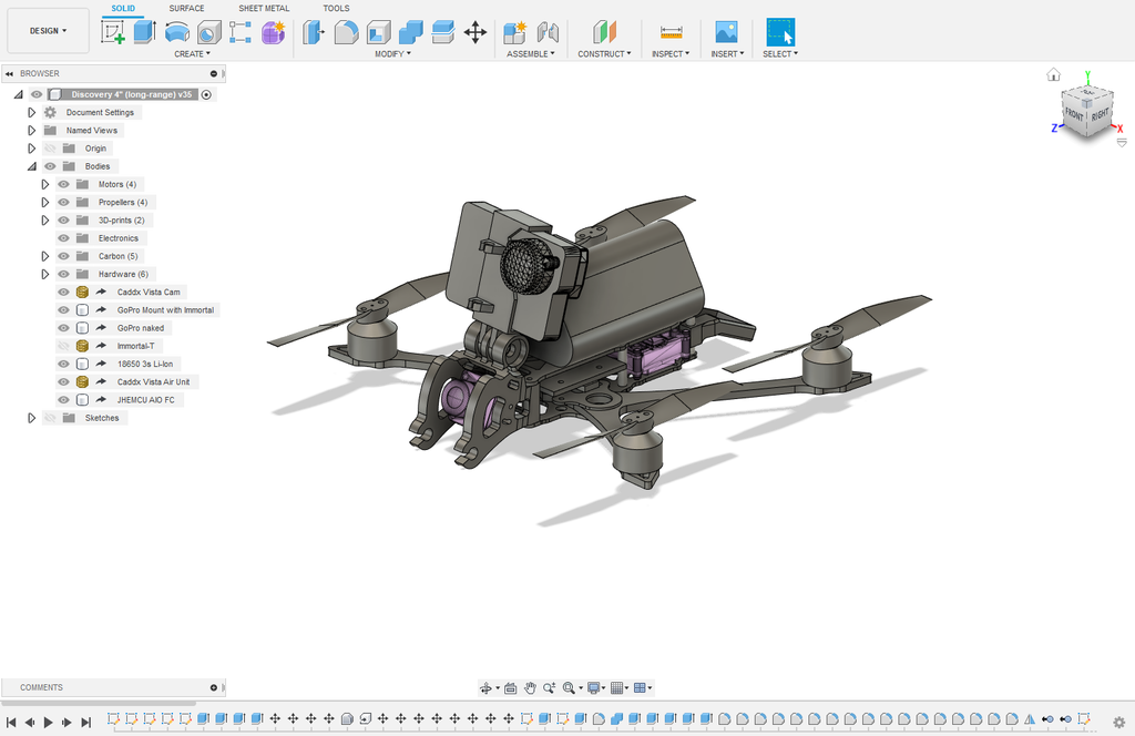 Miniatura 2 do modelo 3D "Discovery" 4" long-range frame