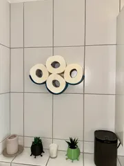 Toilet paper holder - cloud shaped - no screws needed (3m command strips)  by ciaocibai, Download free STL model