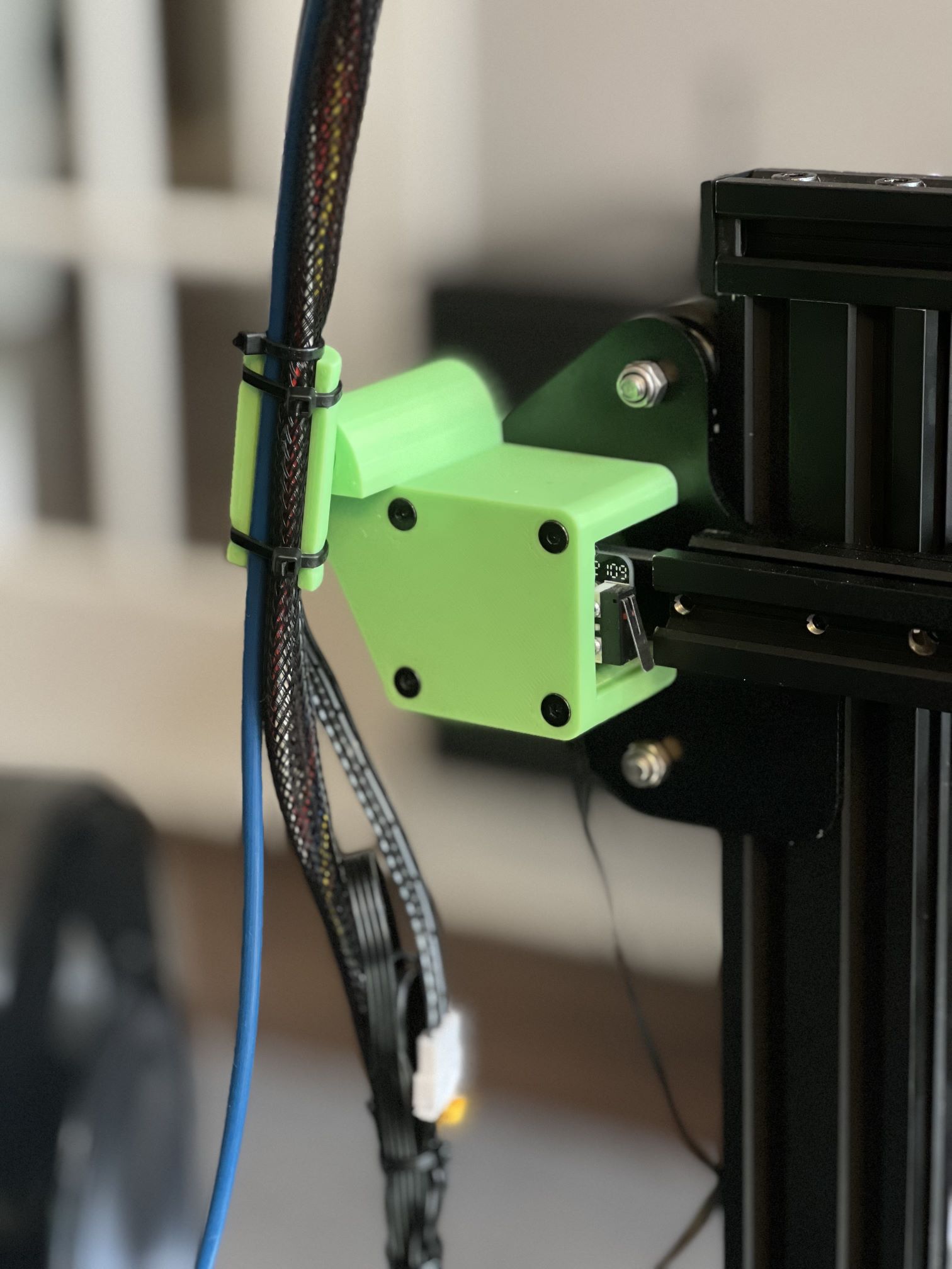 Combined Cable/Bowden Tube Swivel and X Axis Limit Switch Cover for Ender 3 v2