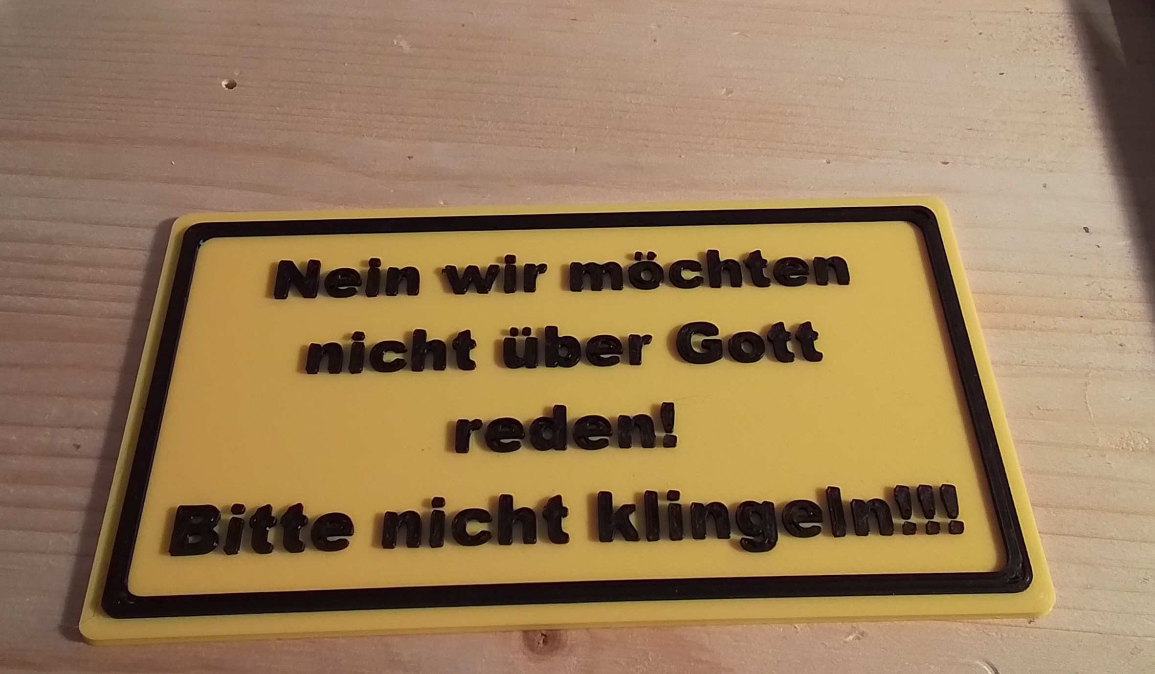 Nicht Klingelnschild