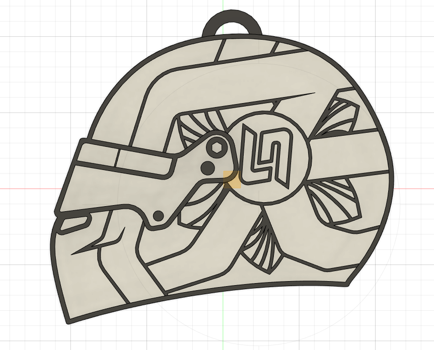 Lando Norris' Formula 1 2022 helmet keychain