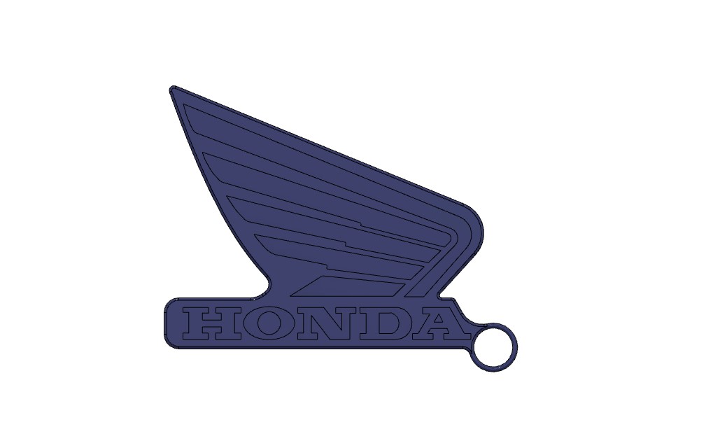 Miniatura 3 do modelo 3D Honda keychain