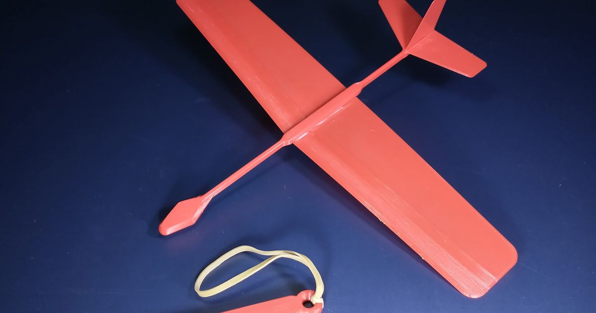 Gooseneck Glider (Rubber Band Launch) by LoboCNC Download free STL
