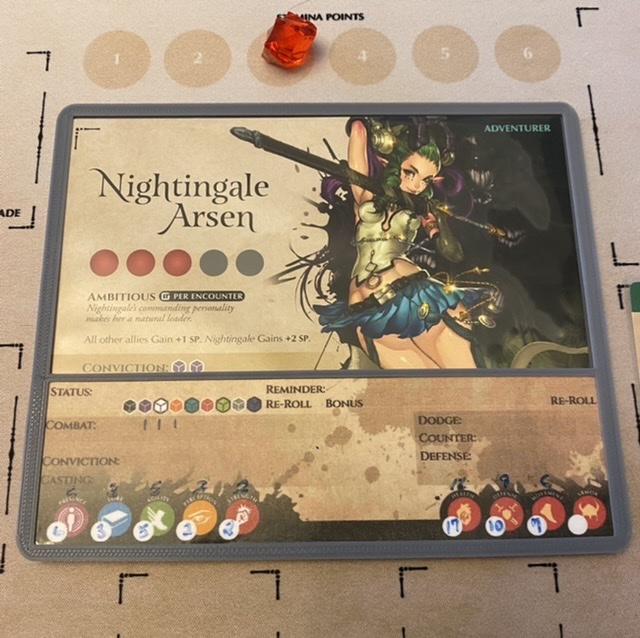 Middara Player Card / Player Aid Holder (Sleeved)