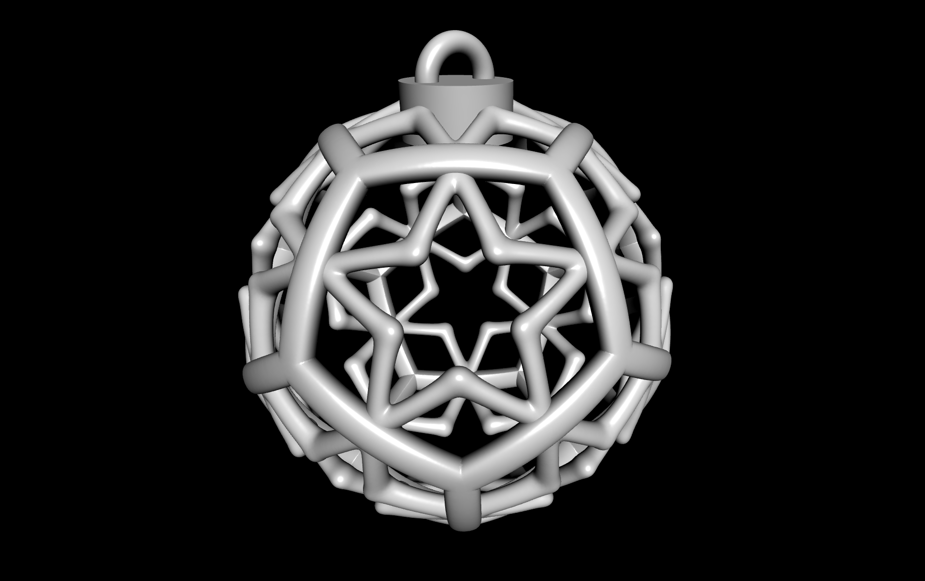 Christmas dodecahedron based decorations