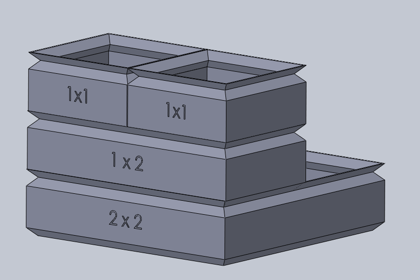 Square drawer organizer