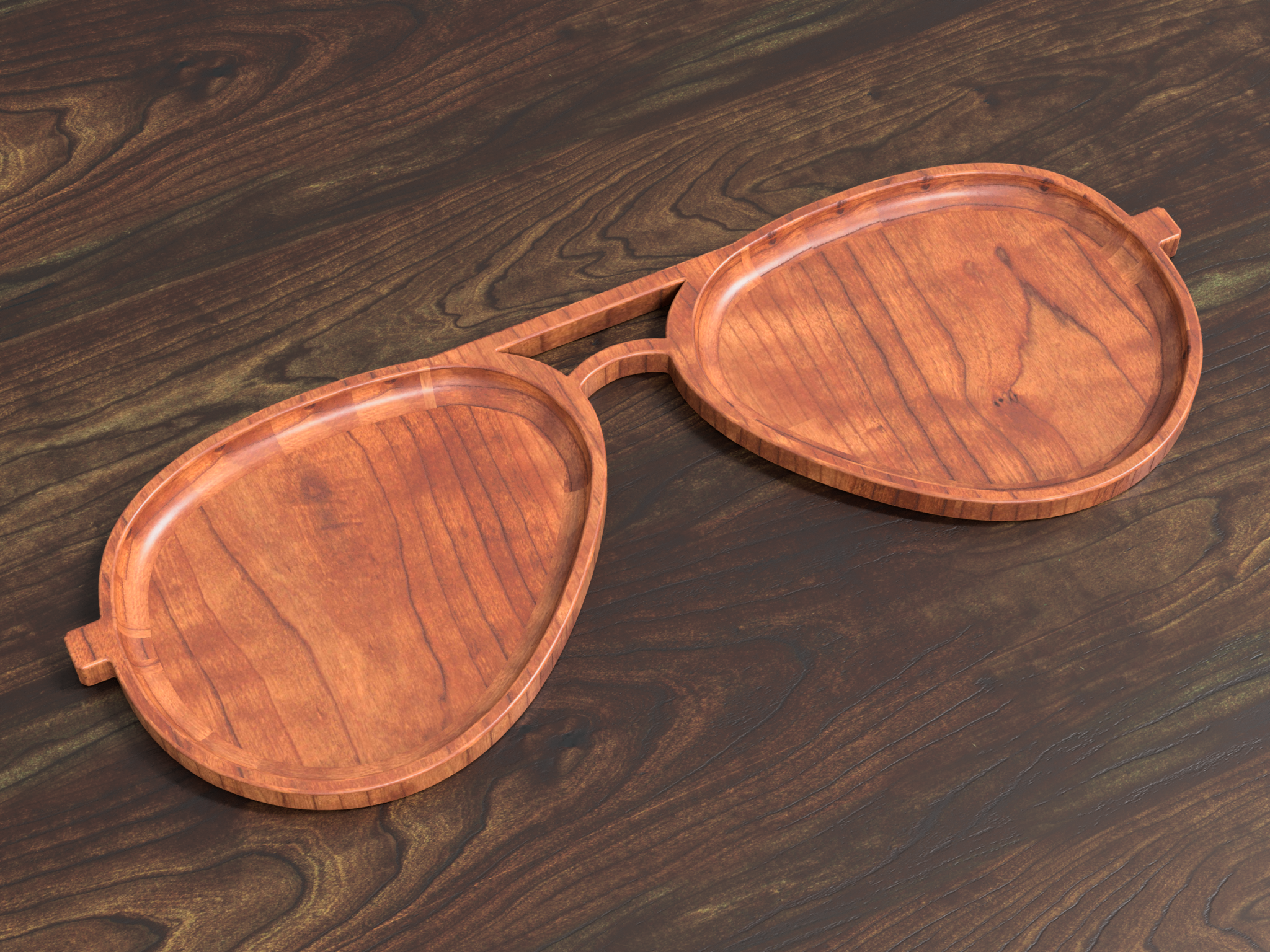 Catch-all tray sunglasses-shaped