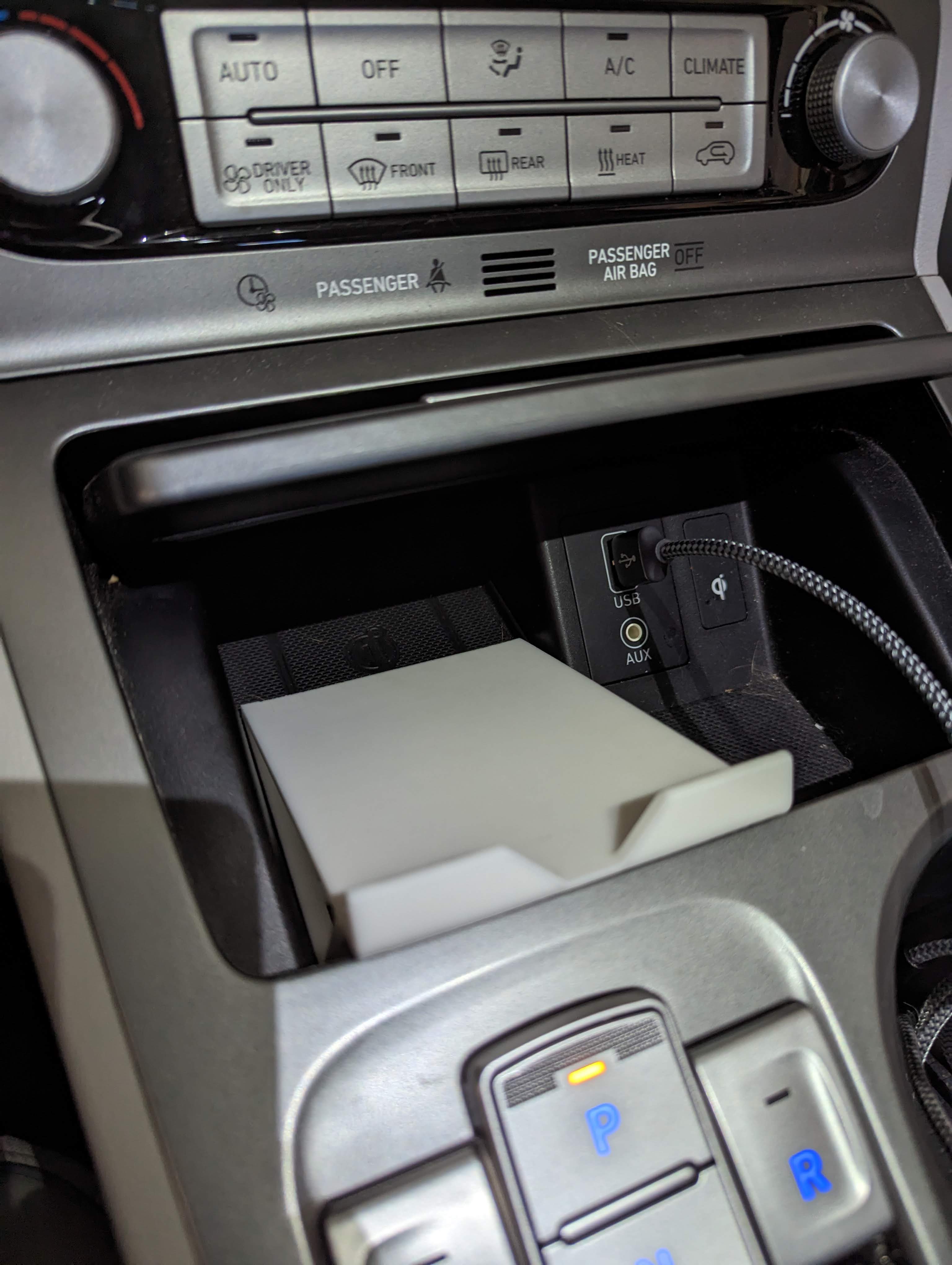 Hyundai Kona EV Phone Cubby Riser