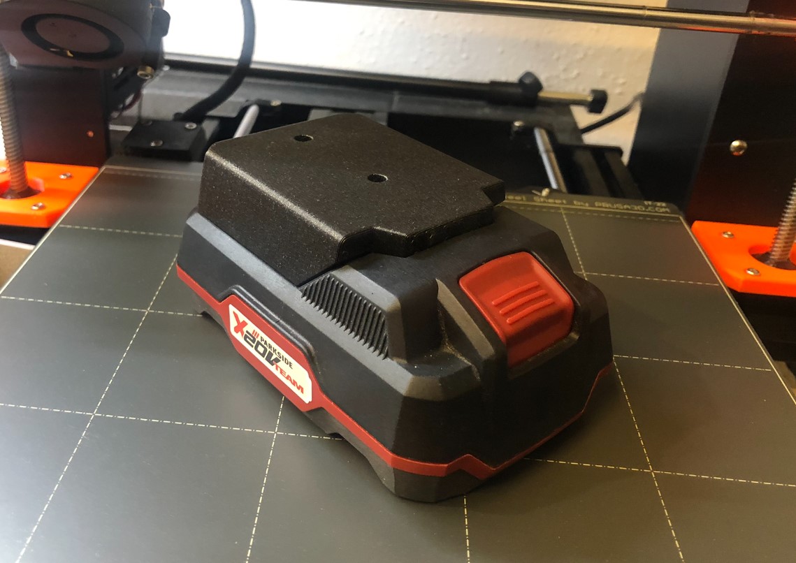 Parkside battery holder by jvolk Download free STL model