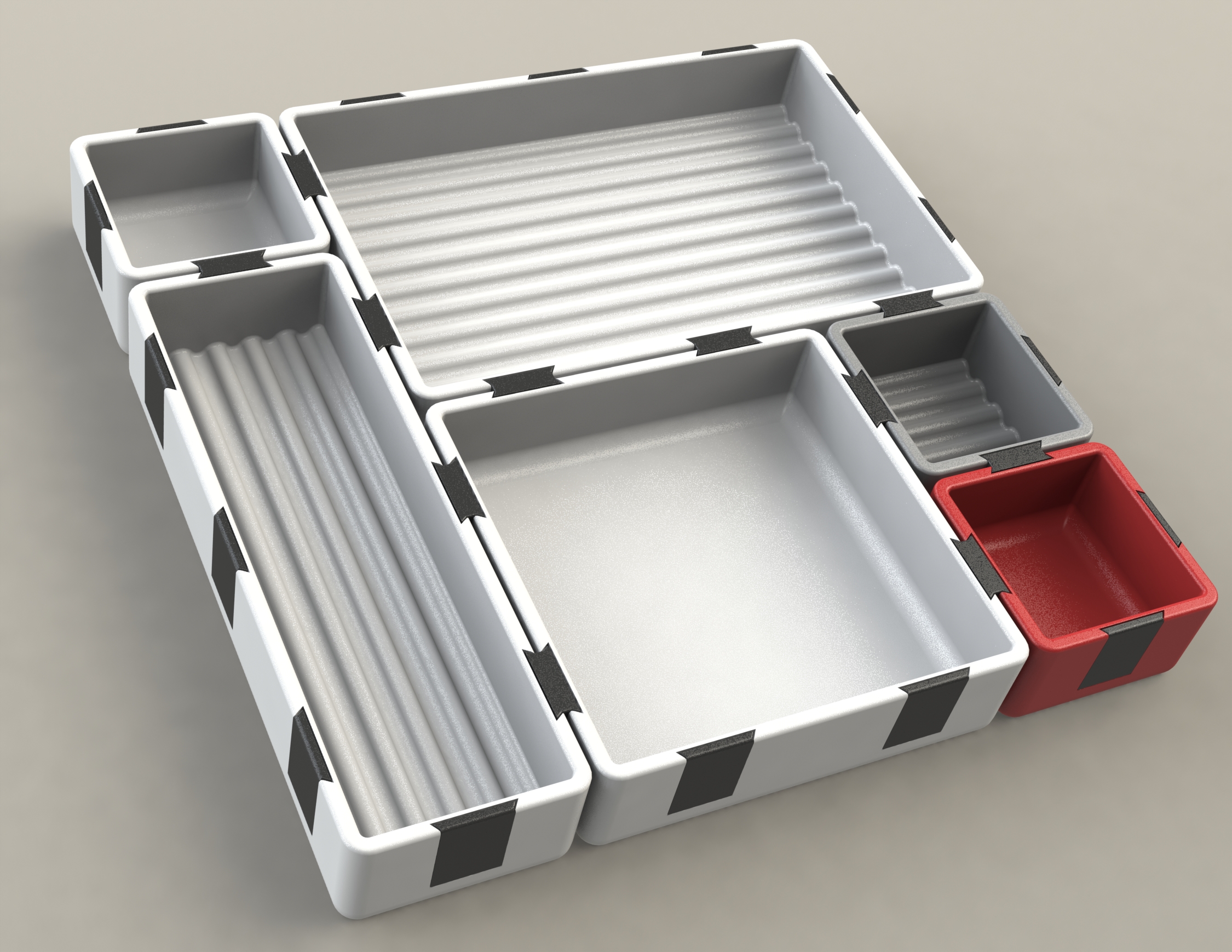 Miniatura 11 do modelo 3D Catch-All Trays / Desk organizer