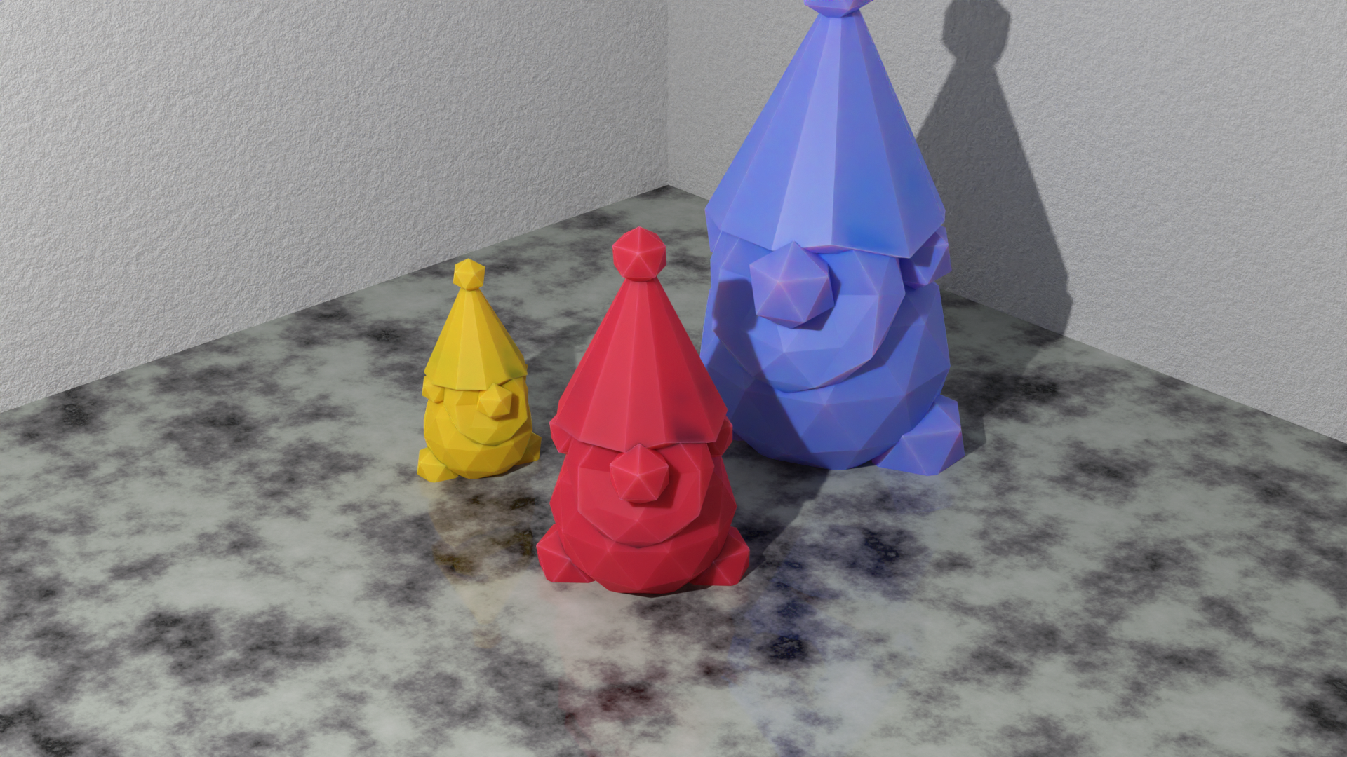 Low Poly Gnome (Cake Topper / Place Holder / Decoration)