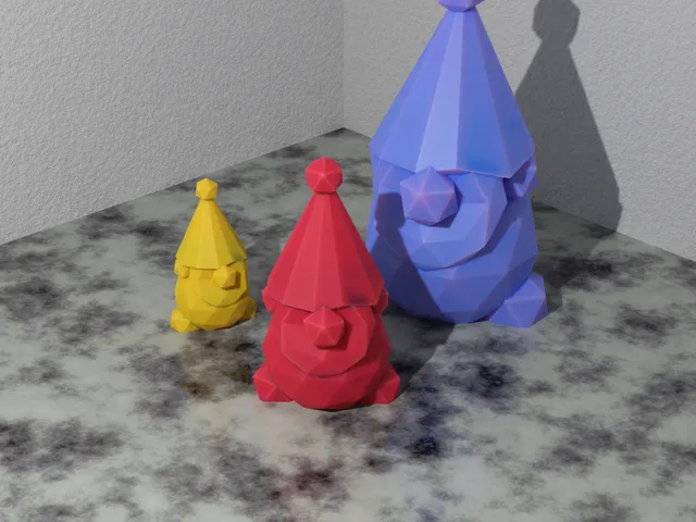 Low Poly Gnome (Cake Topper / Place Holder / Decoration)