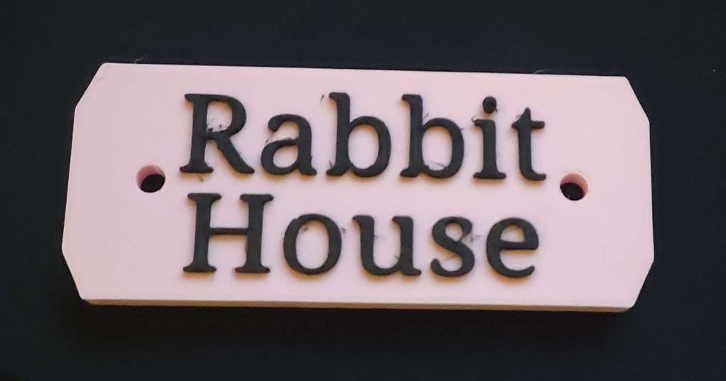 Rabbit House Sign by CobraCrafts | Download free STL model | Printables.com