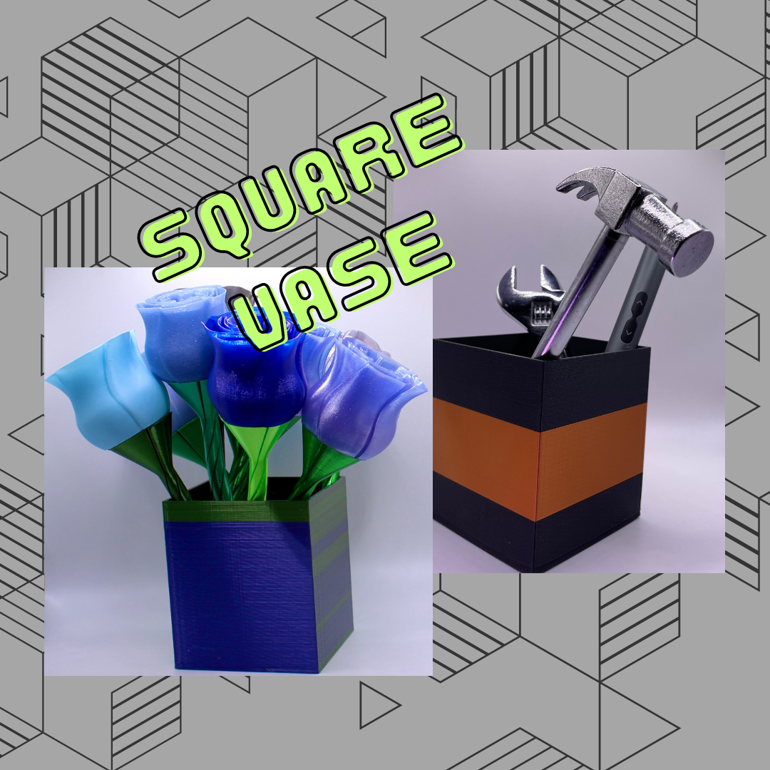 Miniatura 3 do modelo 3D Square-Shaped Vase/Holder