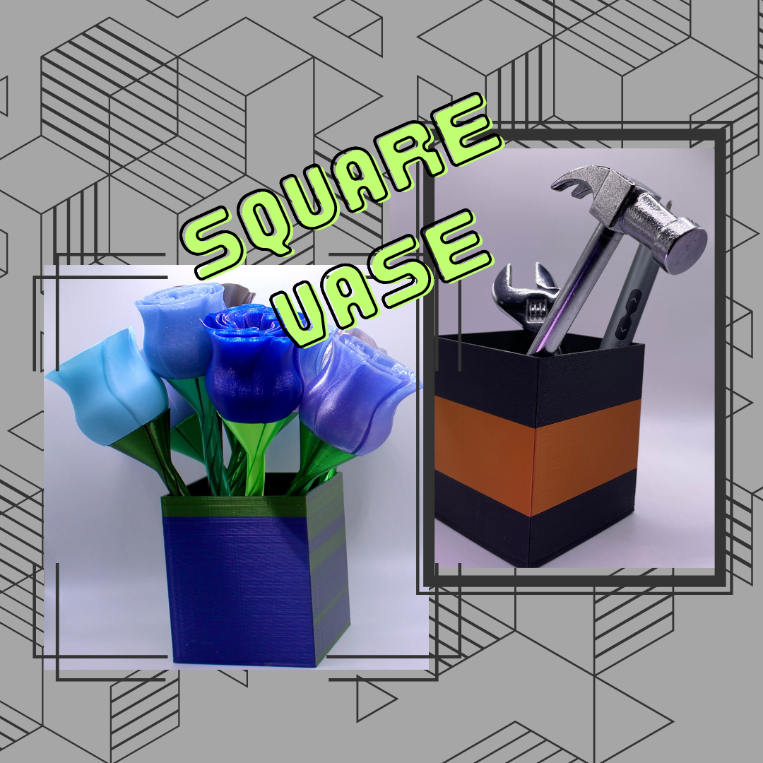 Miniatura 2 do modelo 3D Square-Shaped Vase/Holder