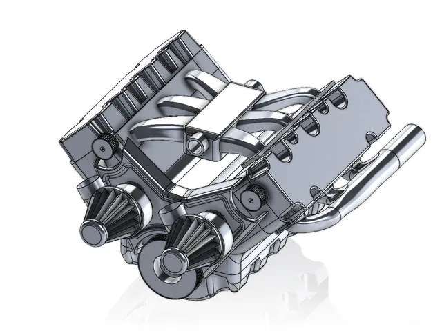 Engine V6 by Mechanical Stuff | Download free STL model | Printables.com