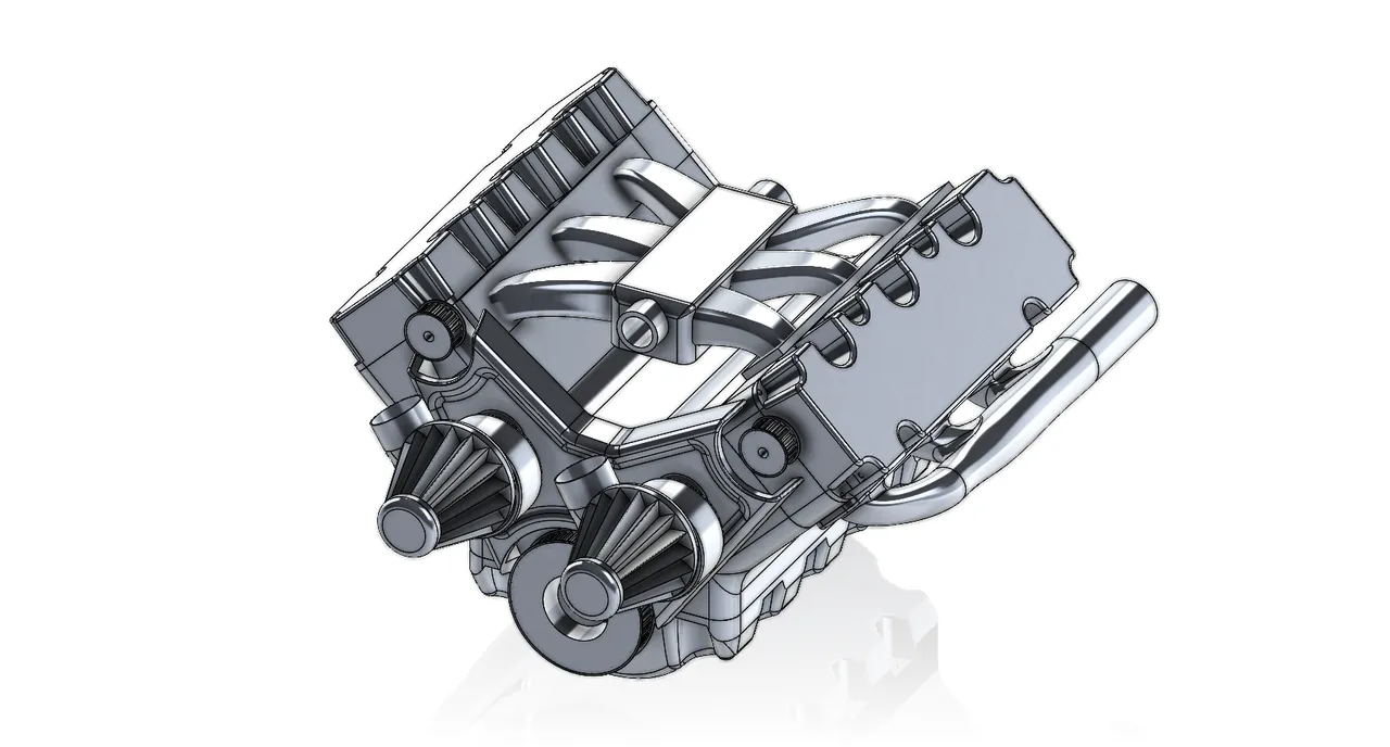 Engine V6 by Mechanical Stuff | Download free STL model | Printables.com