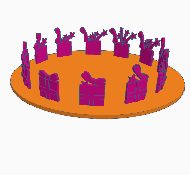Surprise gift box zoetrope cake topper by Luciana Oguma Download free