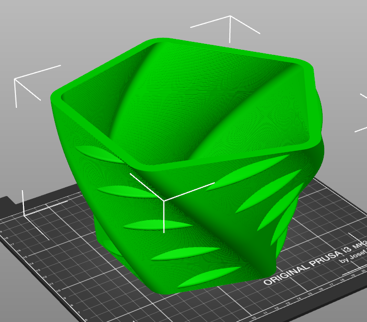 Miniatura 3 do modelo 3D Cache Pot Twisted, Pentagonal, Parametric