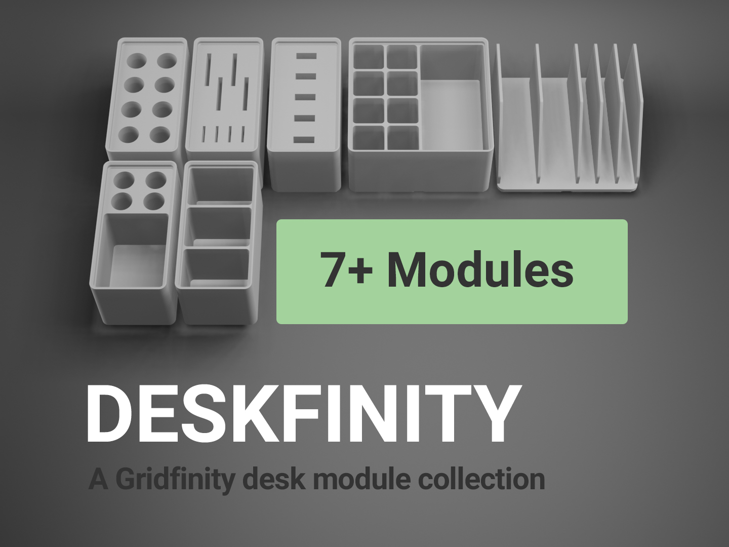 Deskfinity Gridfinity Modular Desk Organizer by bonniemerqury