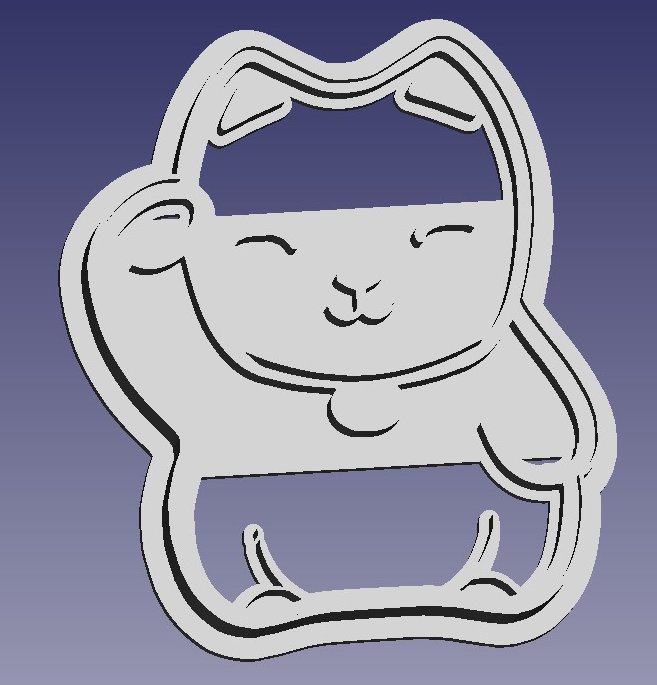 Lucky Cat Cookie Cutter