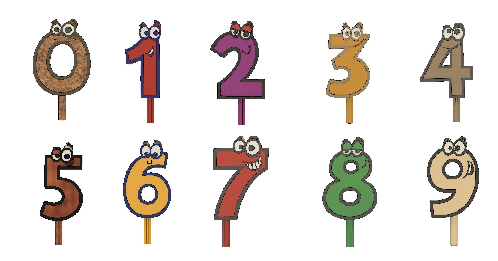 Numbers Candle Holder For Birthday Party Numbers 0 9 By Julgonz85