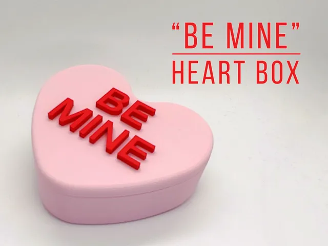 Simple BE MINE Valentine Conversation Heart Box
