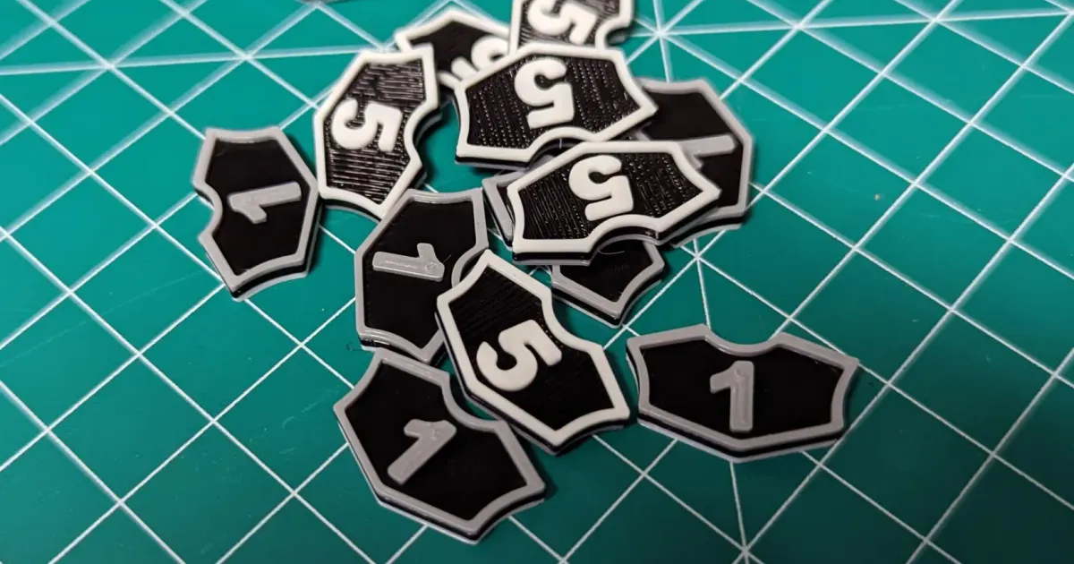 MtG Double Sided 1/5 loyalty counter by Oak Download free STL model