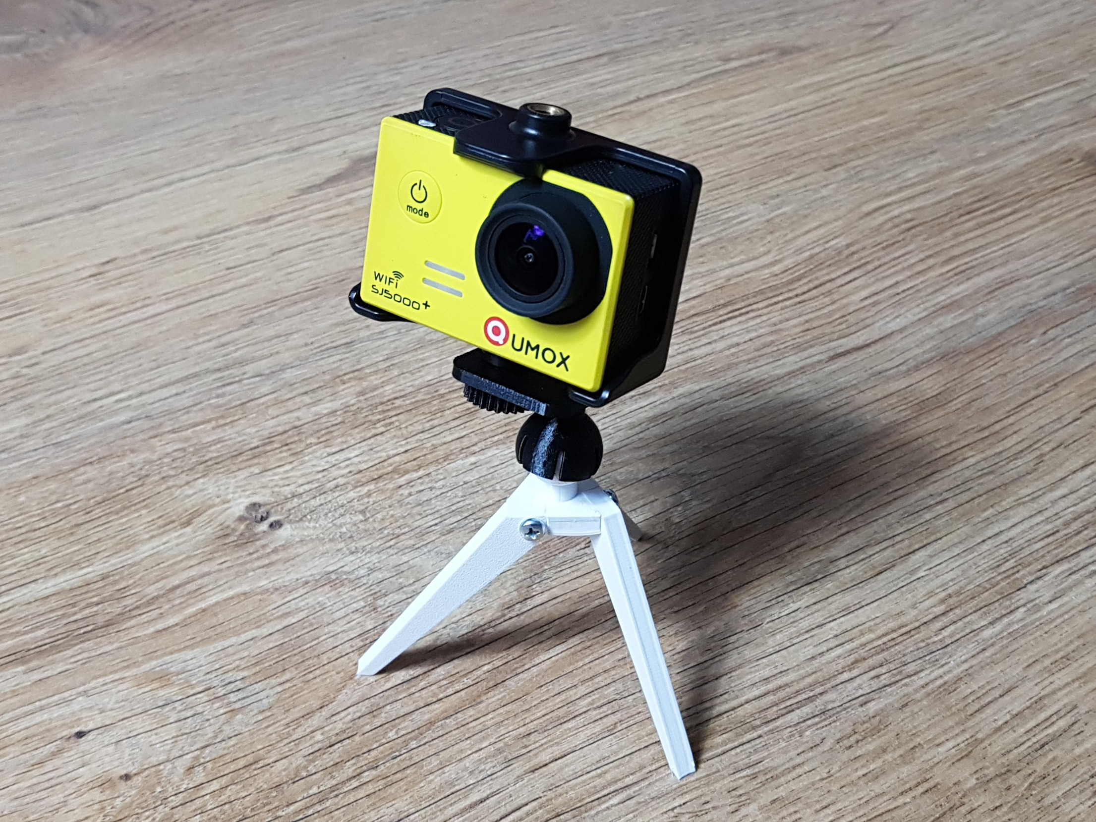 Tiny foldable tripod ecosystem for different action cameras