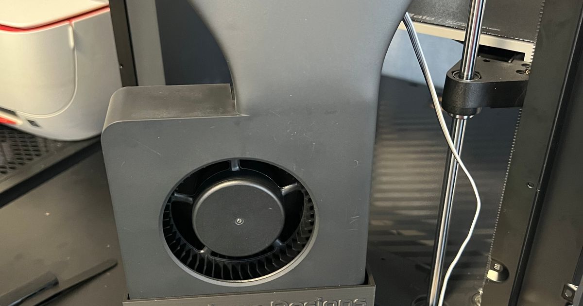 X1 to P1P Auxiliary Part Cooling Fan holder by JJDeluxe73 Download