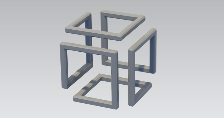 Single line infinity Cube by Sebolo | Download free STL model ...