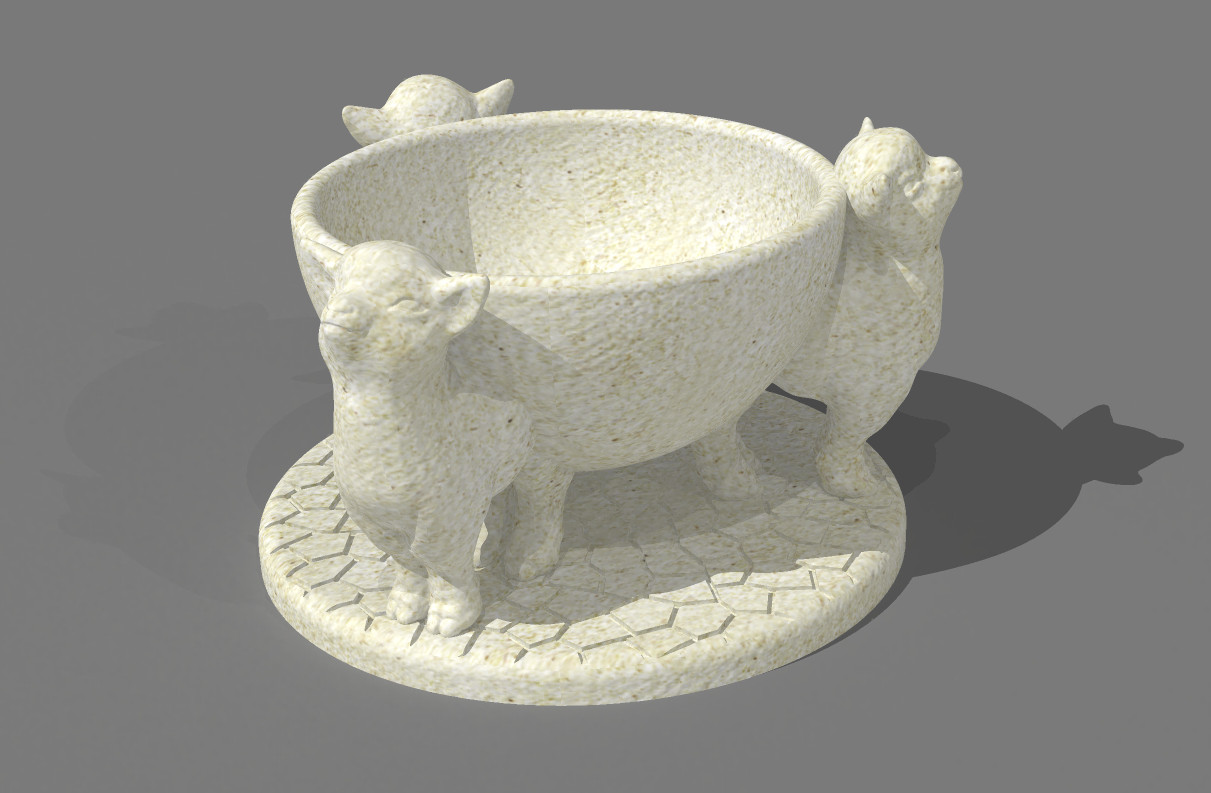 A Catch-All Tray with Goats (OpenSCAD)