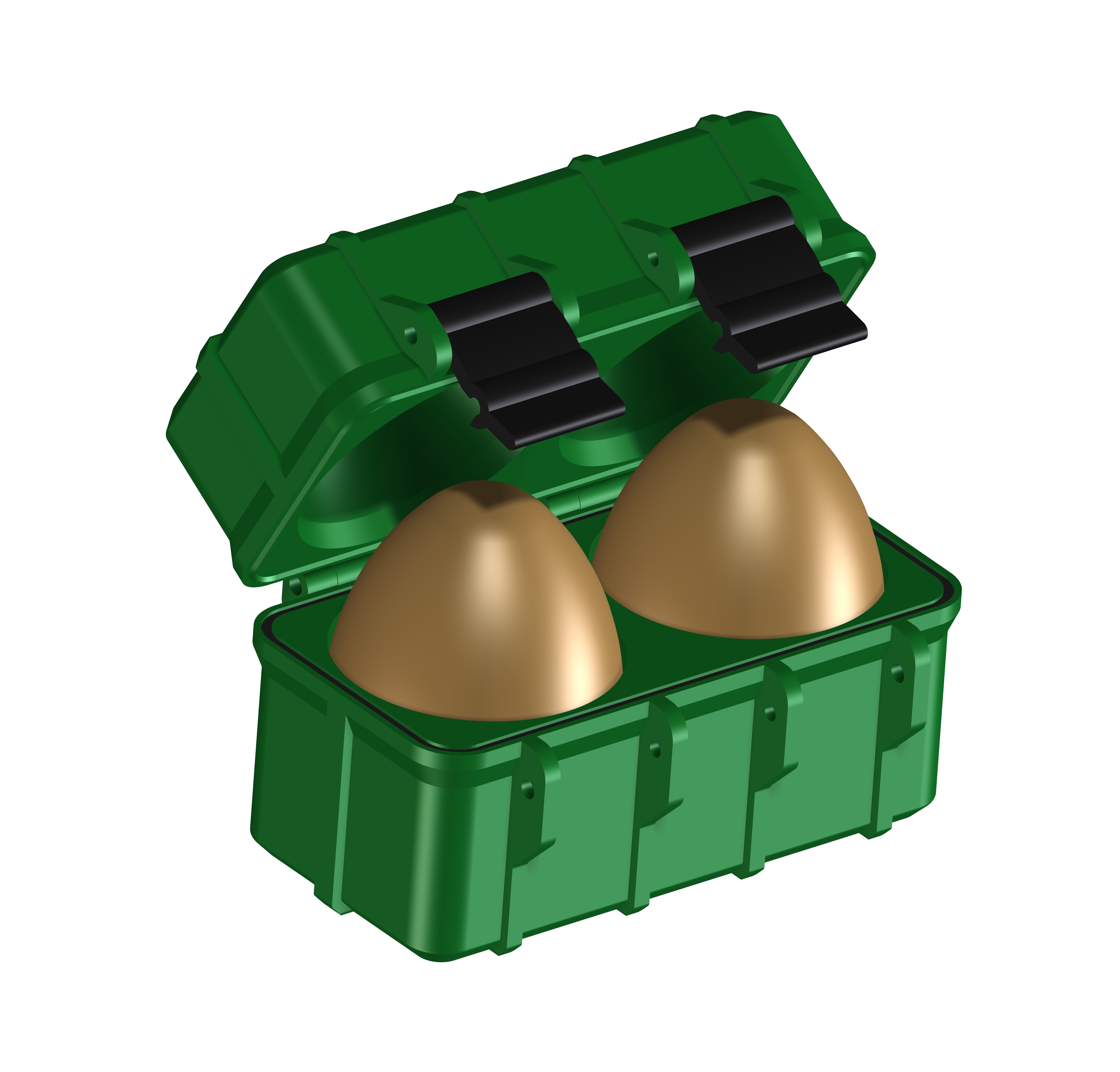 Rugged egg box - two piece version