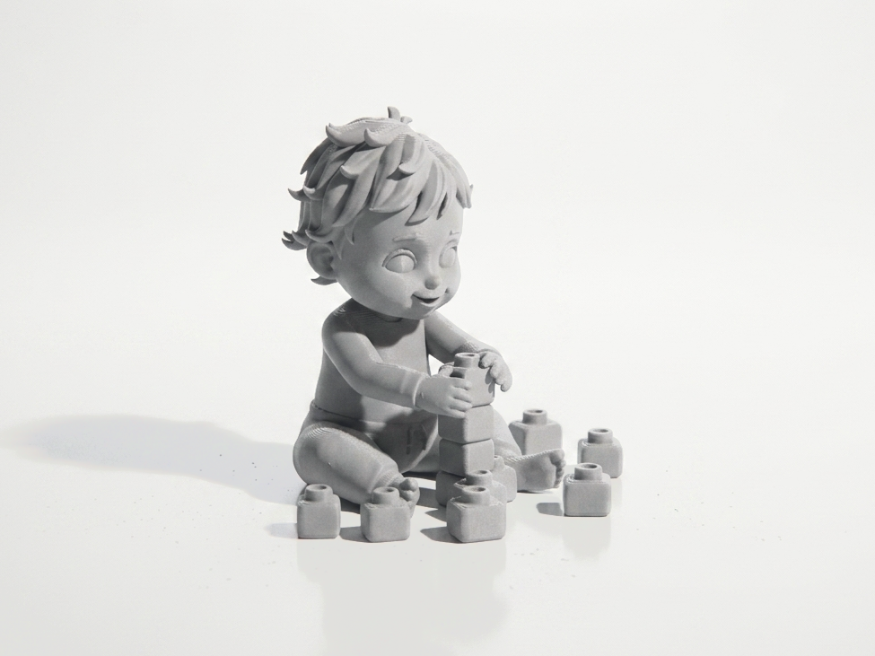 Baby Playing With Toys Chibi Figurine 3D Printable