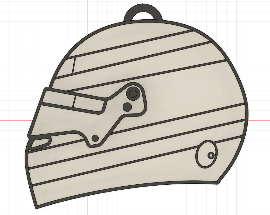 Fernando Alonso's Formula 1 2022 helmet keychain