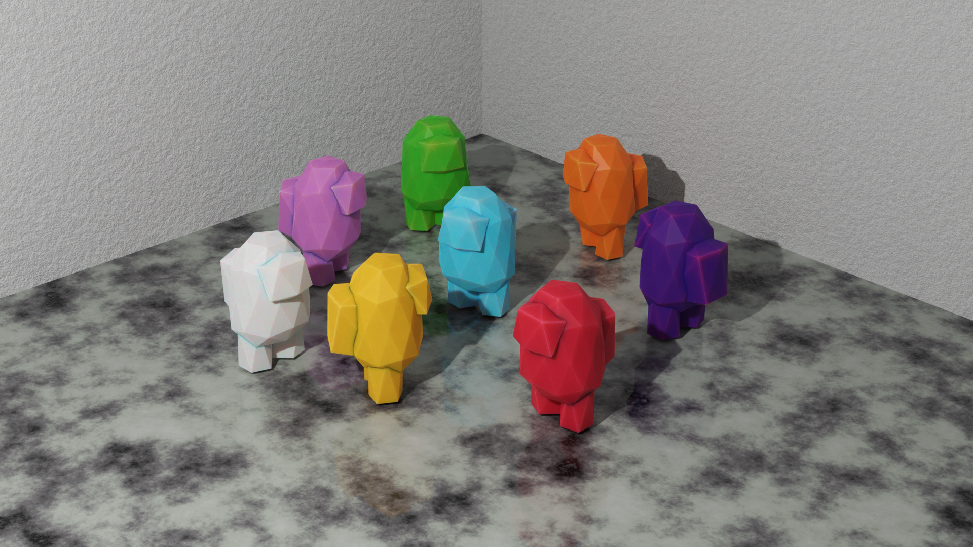 Low Poly Among Us Figurine