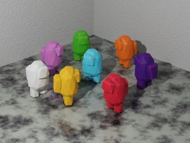 Low Poly Among Us Figurine