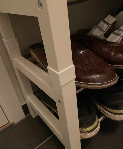 IKEA Tjusig shoe rack stacking squares with internal spacer (Optional