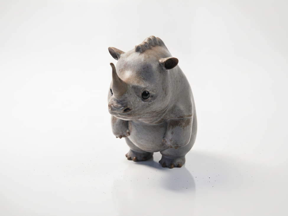 Defeated Rhino Figurine Animal 3D Printable