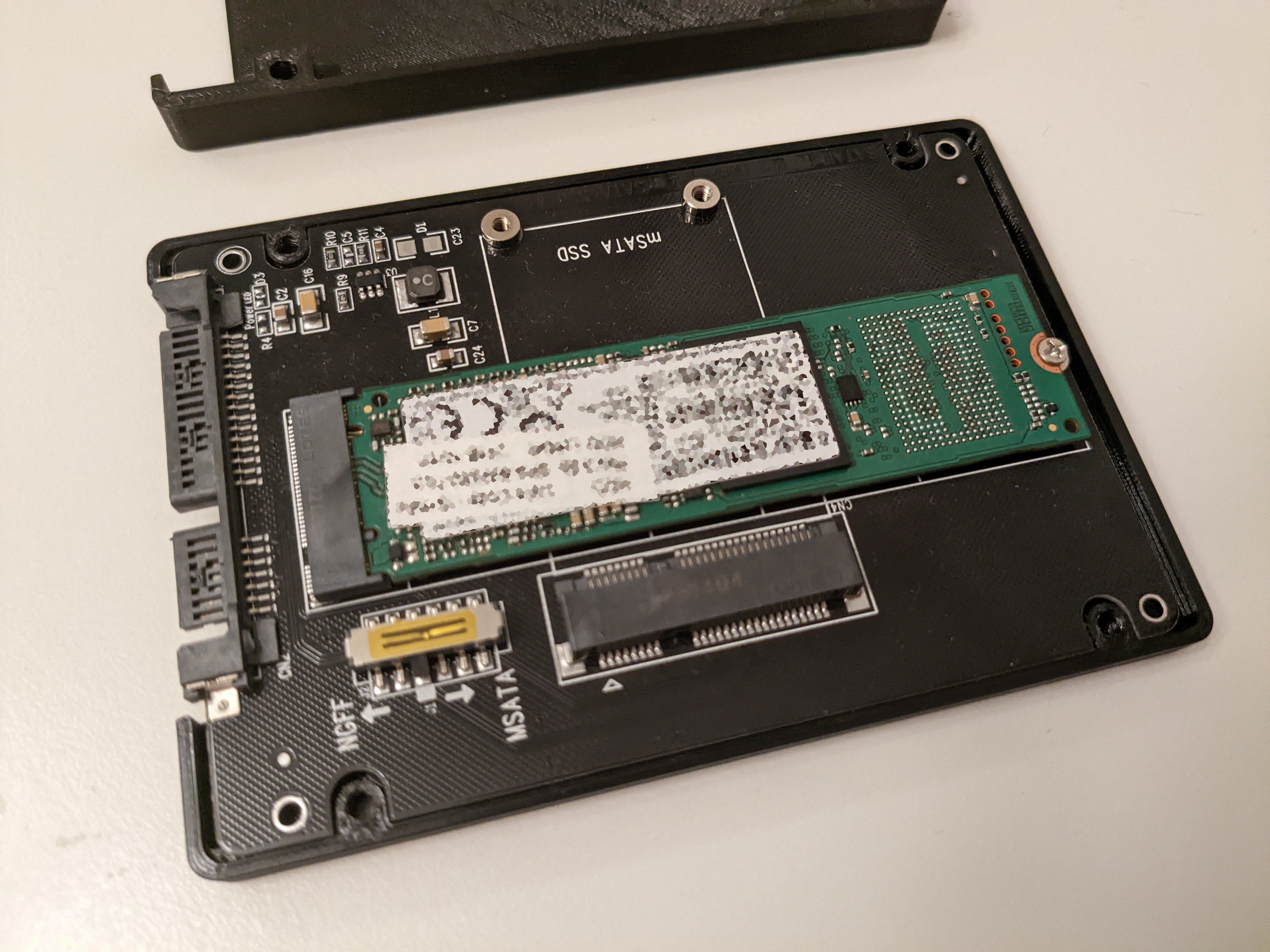 SSD PCB case (for M.2 SATA adapter etc)