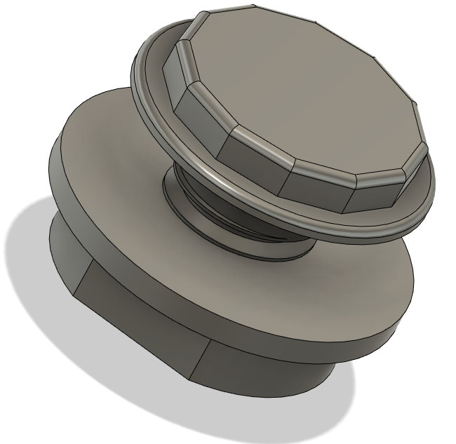 RV M8 x 11mm Bolt and Nut by mikevill1 Download free STL model