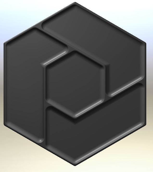 Miniatura 11 do modelo 3D HEX Tray set