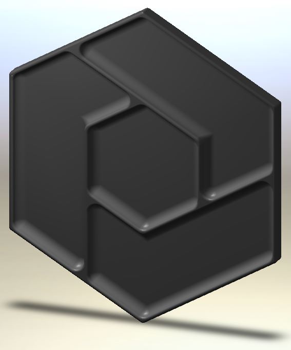 Miniatura 9 do modelo 3D HEX Tray set