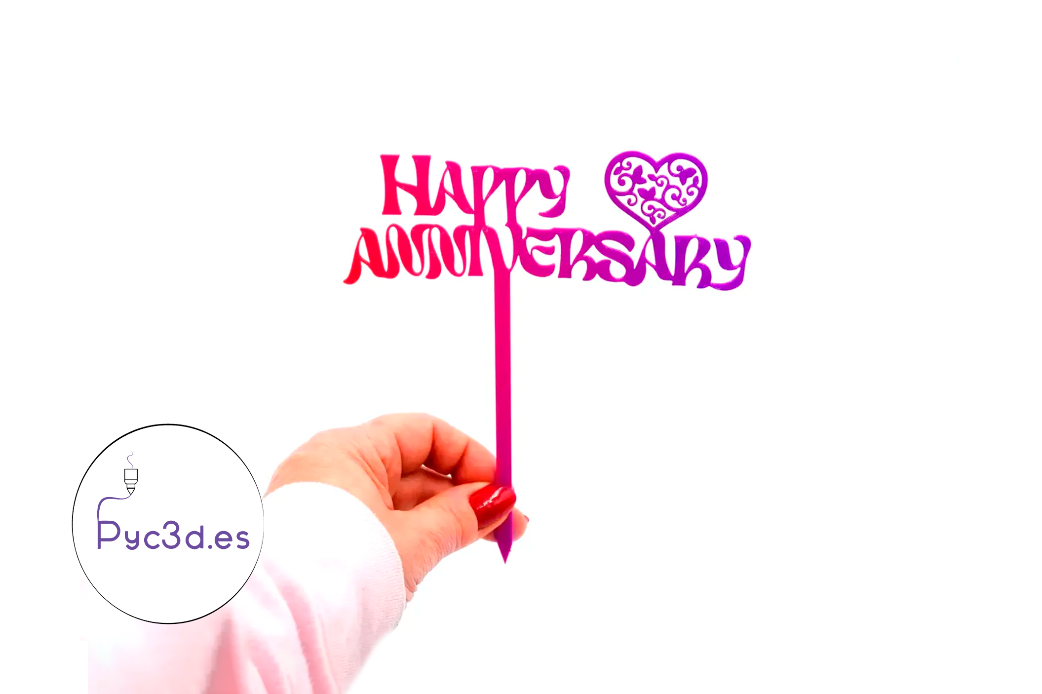 HAPPY ANNIVERSARY CAKE TOPPER